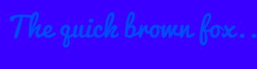 Image with Font Color 004BF8 and Background Color 3A00FF